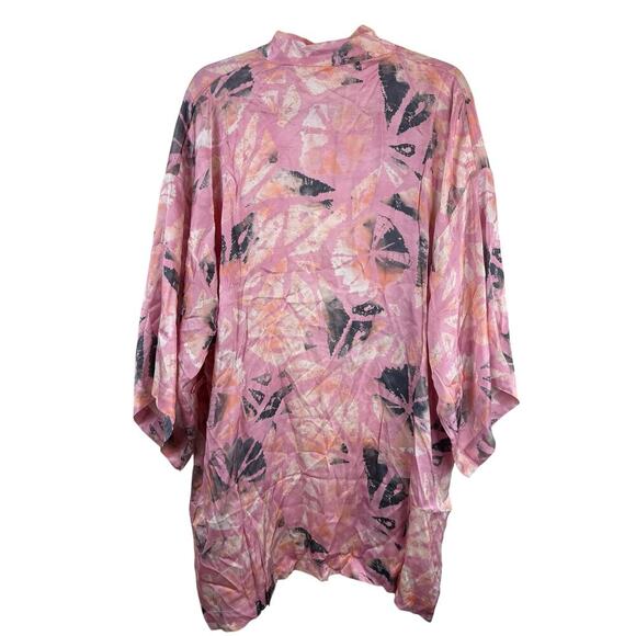 Spell Marshmallow Sky Floral Print Short Robe Kimono Cover Up Musk Small Medium - Picture 8 of 9